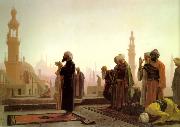 Jean Leon Gerome Prayer on the Rooftops of Cairo oil on canvas